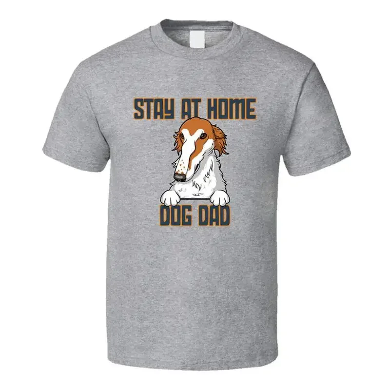 Borzoi At Home Dog Dad Vatertags-T-Shirt