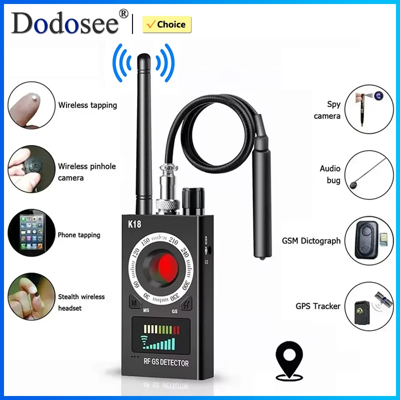 New Multi-function Mini Bug Hidden Camera Detecter Anti Wiretapping Detector GSM Finder GPS RF Locator Tracker Detect Camera