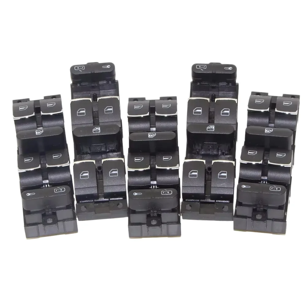 

5PCS Brand New Chrome Driver Side Master Window Controller Switch for VW GTI Golf 4 Jetta MK4 Bora Beetle Passat B5 3BD 959 857