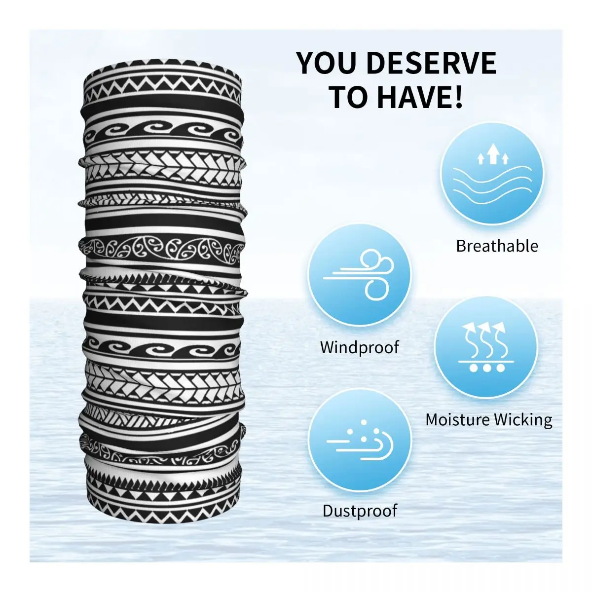 نيوزيلندا الماوري النسب باندانا الرقبة الجراب مطبوعة التفاف قناع وشاح متعدد الوظائف بالاكلافا للرجال النساء الكبار #3