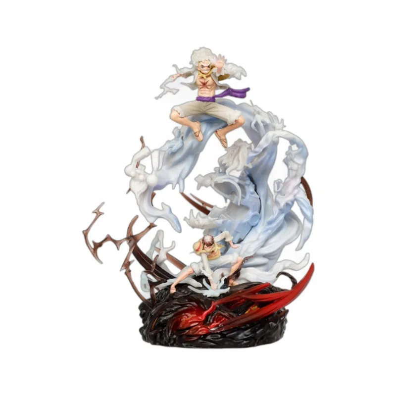 23CM una pieza GK Nikalu manos voladoras cinco niveles fruta despertar sol Dios con Base Anime muñeca ornamento modelo niños regalo de vacaciones