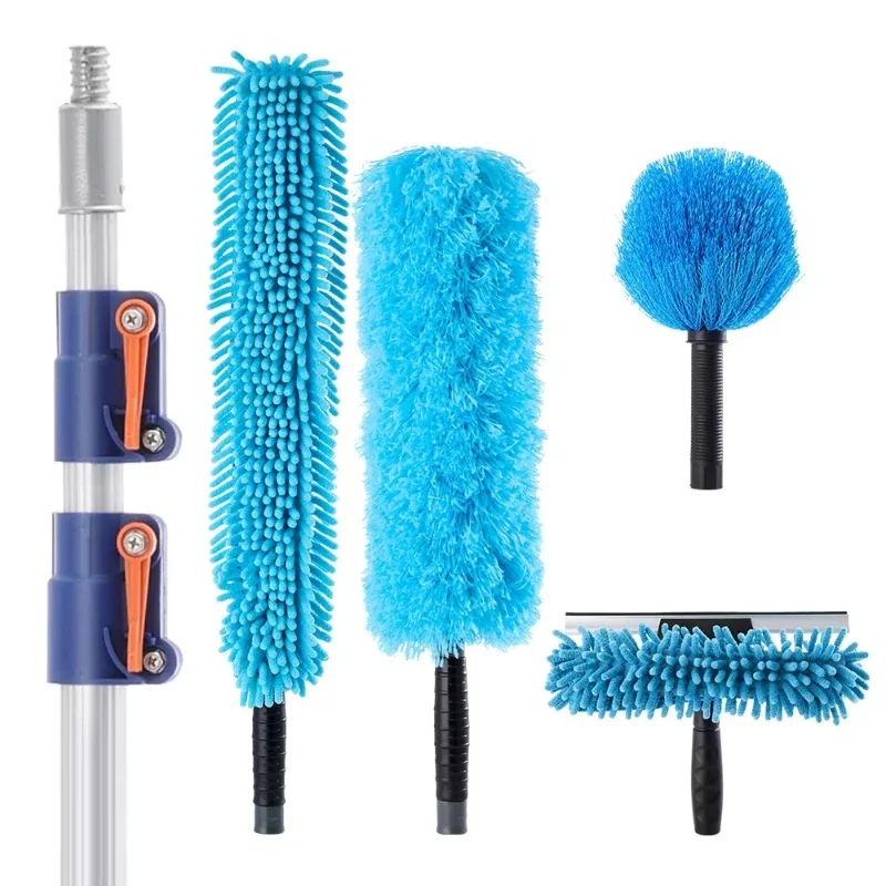 

12 '18' 24 '30 "Retractable Extension Rod Dust Set Spider Web Microfiber Ceiling Fan Dust Window Brush Scraper