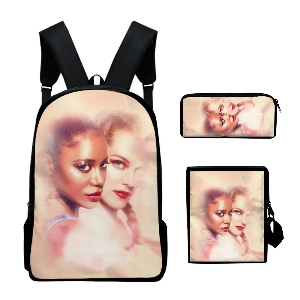ZOLA-3D Print Laptop Backpack, Student School Backpacks, Bookbag, Tilt Shoulder Bag, Pencil Case, Harajuku, Popular, 3Pcs per