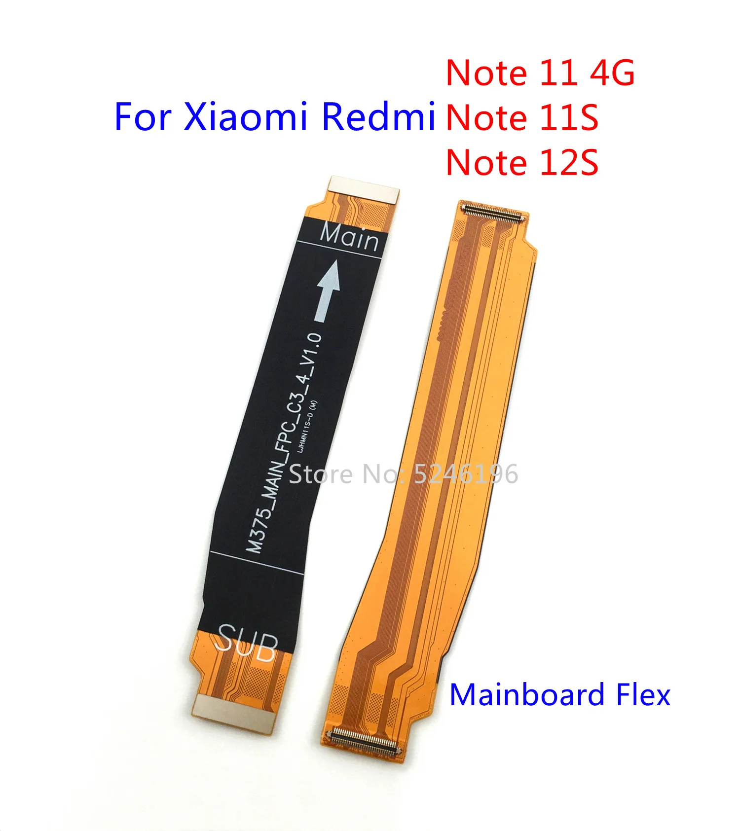 1pcs Main board Charging Connect Mainboard Flex Cable For Xiaomi Redmi Note 11 4G / Redmi Note 11S / Redmi Note 12S Replace Part