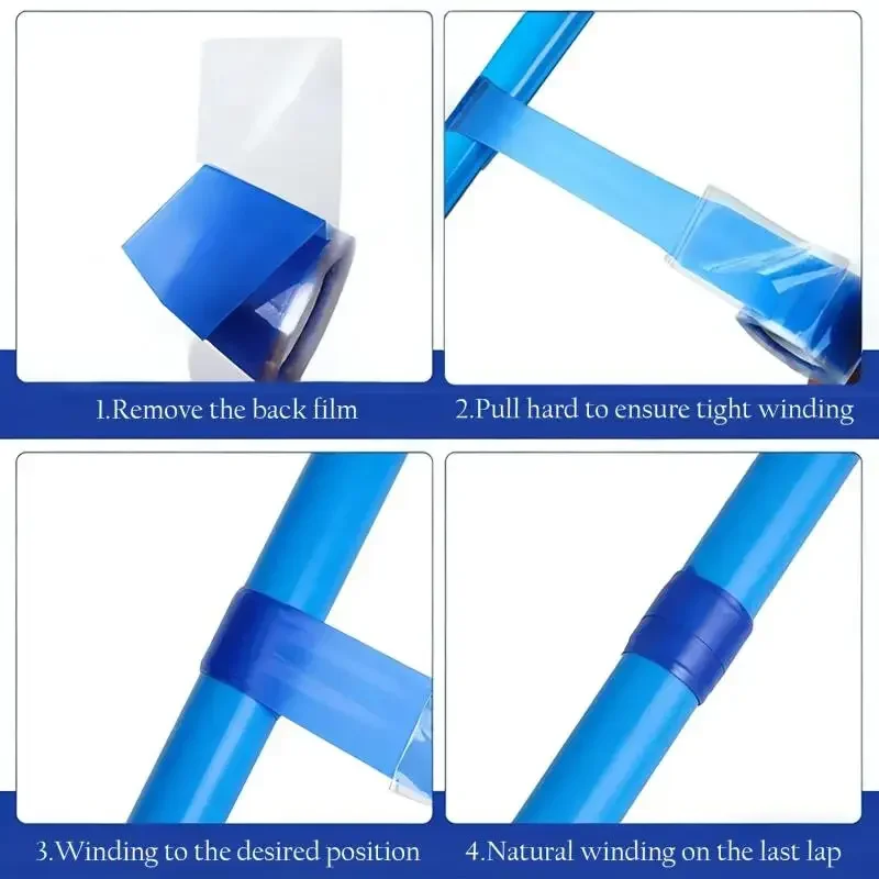 1-4Pcs Waterproof Self-Fusing Silicone Tape, High Elastic Leak Repair Tape Self-Adhesive Sealing for Pipe Hose Plumbing