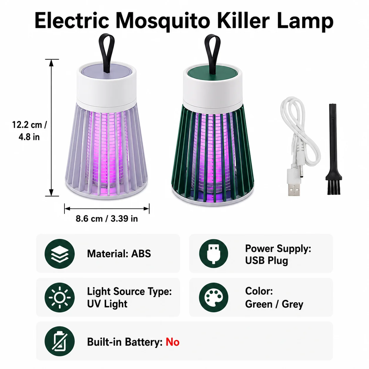 USB Type-C Mosquito Killer Lam - Outdoor Camping Bug Zapper recension och pris