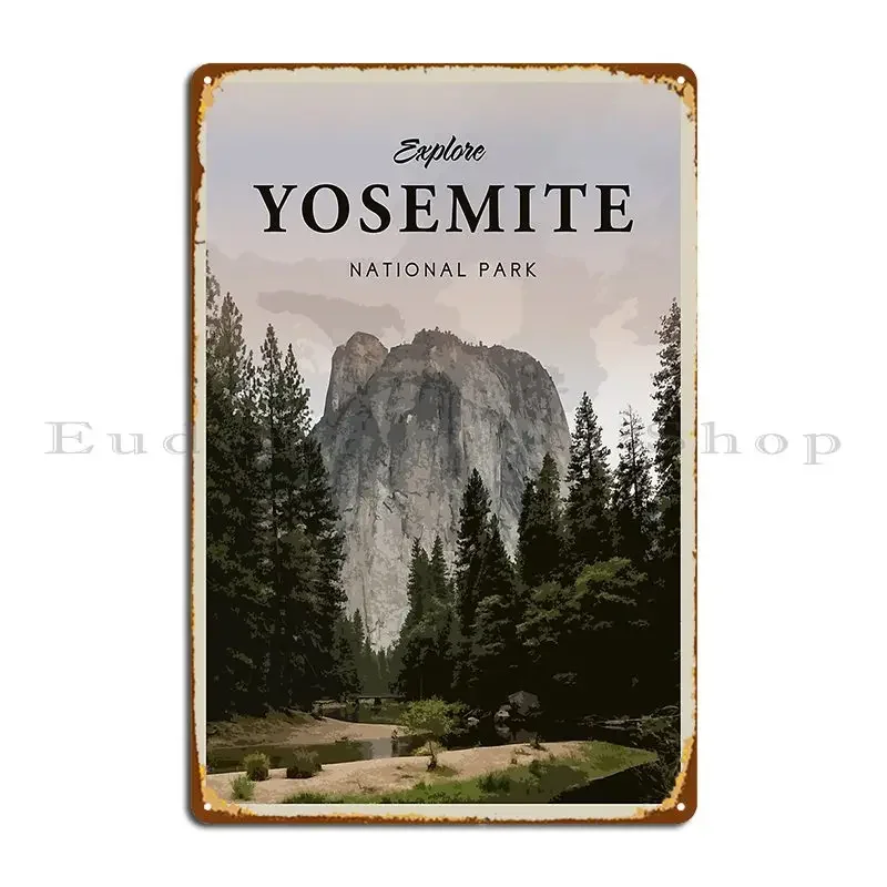Yosemite National Park Metal Sign Poster Design Wall Decor Design Wall Mural Home Tin Sign Poster