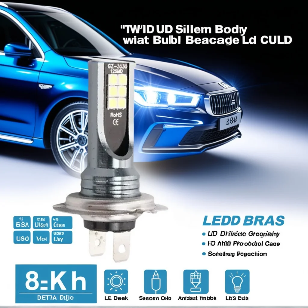 ​ ​ مصابيح الضباب LED H4/H7/H11/9005 - مجموعة مقاومة للماء فائقة السطوع 4300K-8000K (عبوة من قطعتين) ​ ​