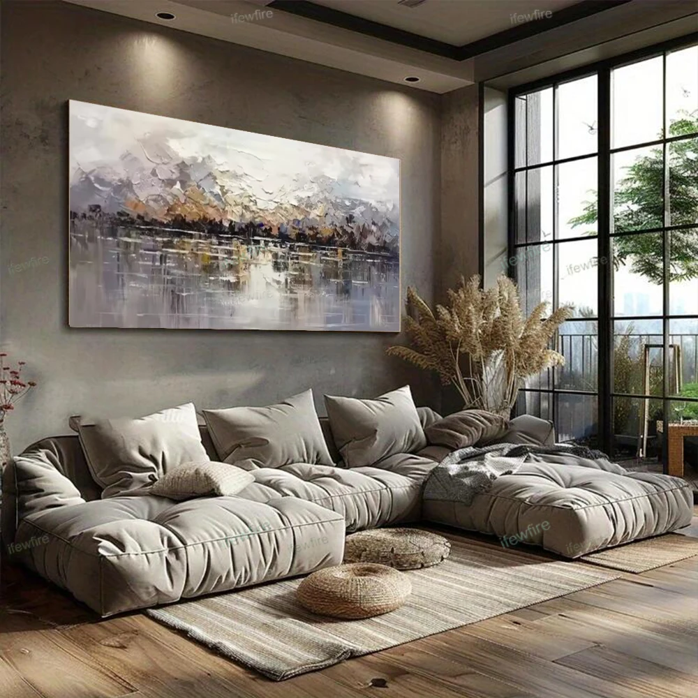 مجردة سكين البحر قارب المشهد صورة اليدوية النفط الطلاء على قماش كبيرة الحجم جدار الفن لوحات ديكور غرفة المعيشة الشرفة