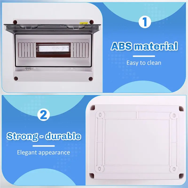 ABSE-HT Series Junction Box 12WAY PC IP65 Waterproof Distribution Box Outdoor Plastic Electrical HT-15Way For Circuit Breaker