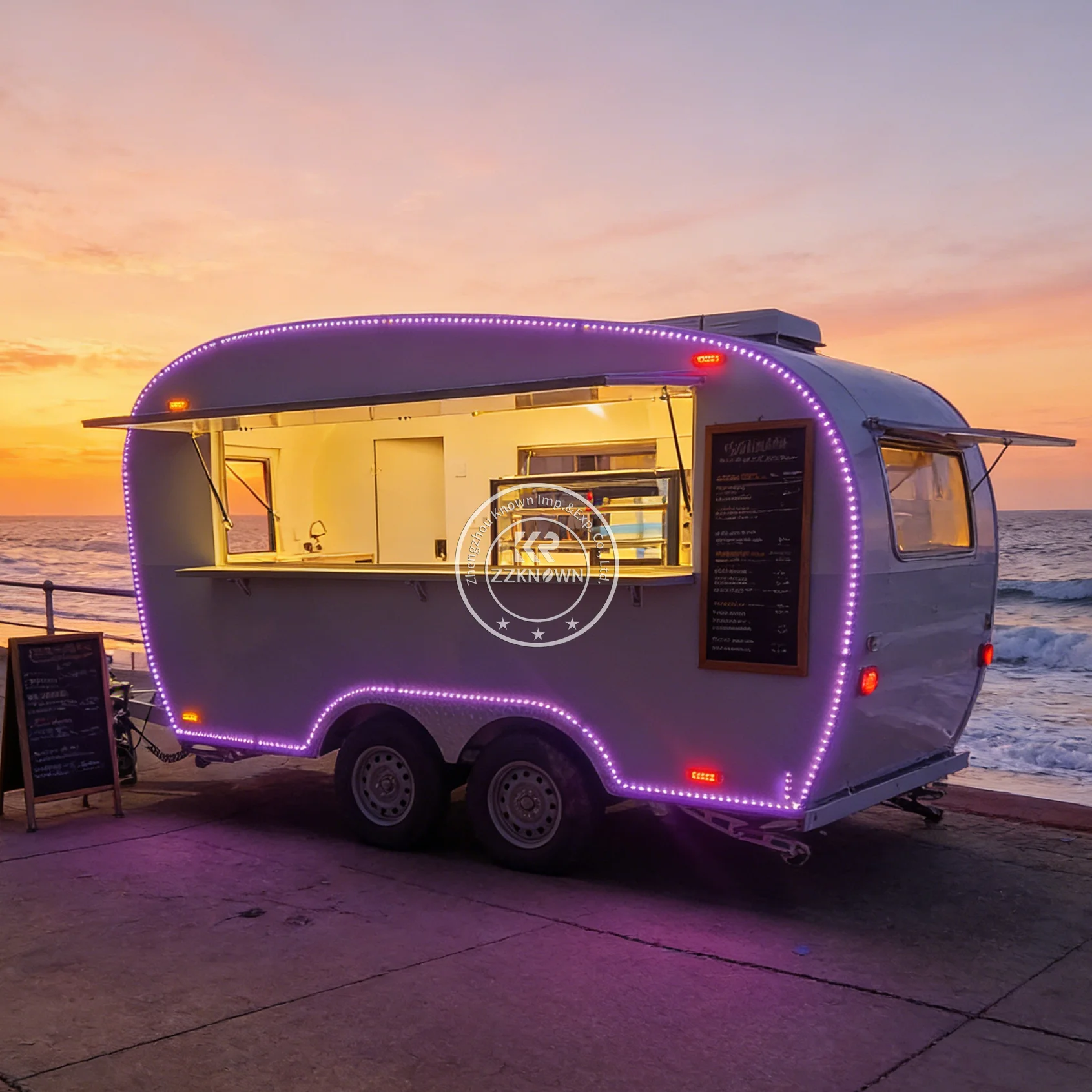 

Custom Crepe Pancake Dessert Food Truck Mobile Coffee Juice Smoothie Truck Catering Food Trailer with Kitchen Equipment