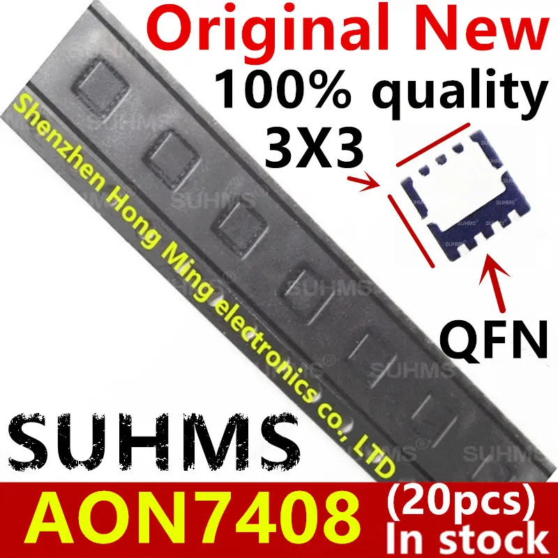 

(20piece)100% New AON7408 AO7408 7408 QFN-8