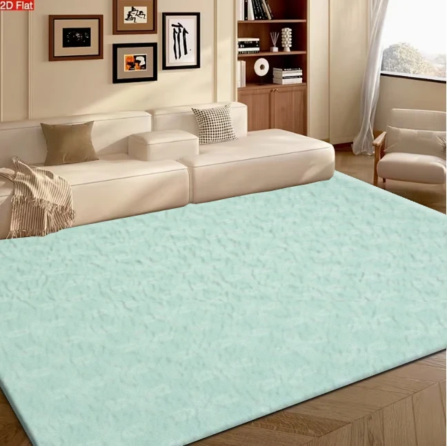 Light Mint Minimalist Textured Carpet Flooring Simple Home Apartment Decor Indoor Floor Rug