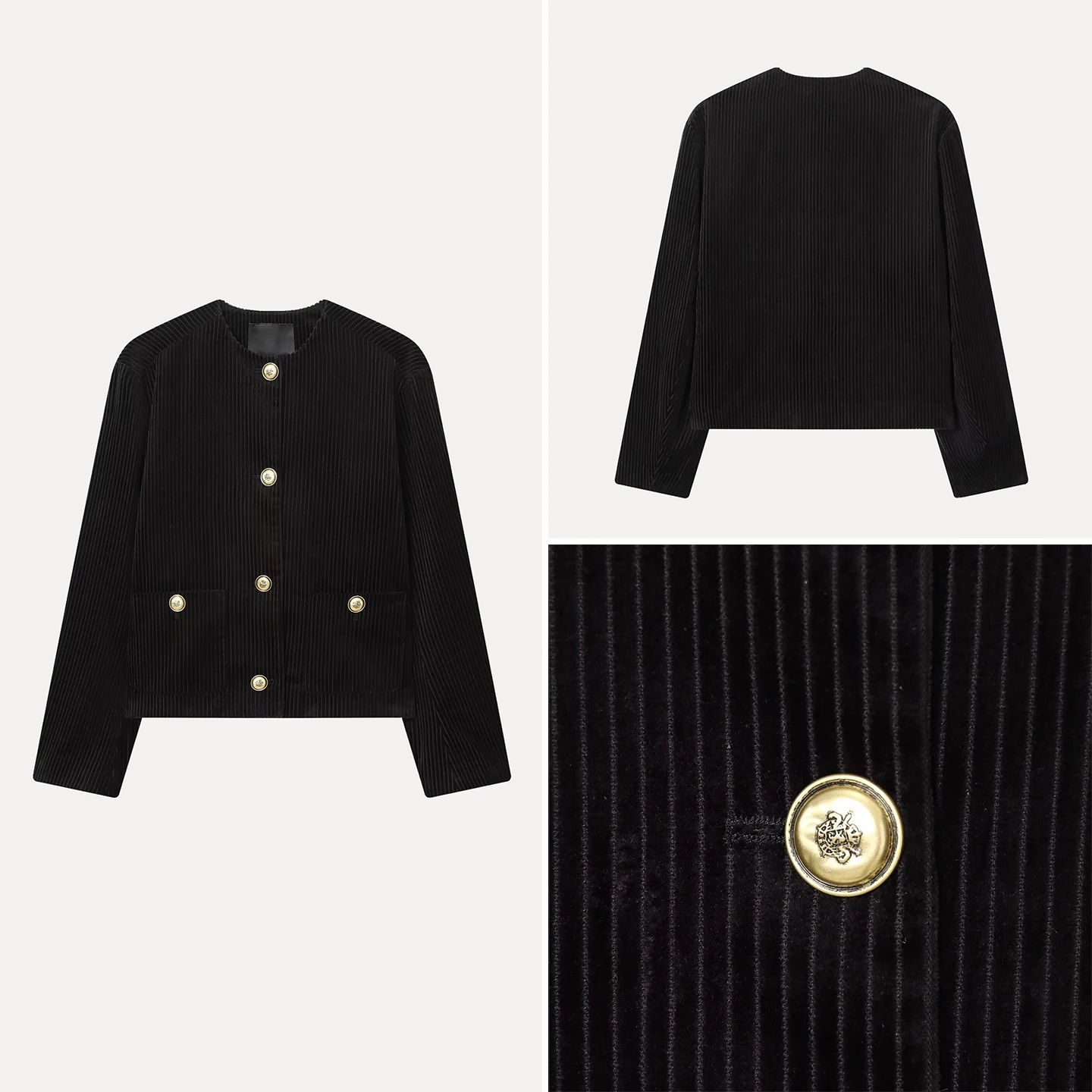 خريف 2025 ملابس خارجية فضفاضة حلوة للسيدات من Faion Personali معطف Sli متعدد الاستخدامات أوروبي Sle طويل Sve مستدير Ne Butt... #1