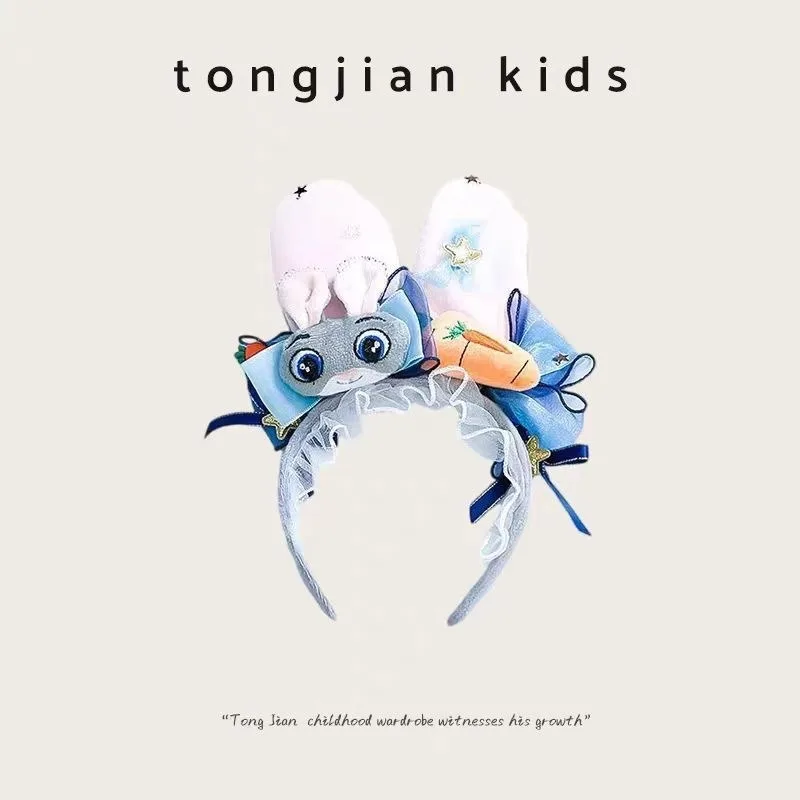 Accesorio para el Cabello de Niñas, Orejas de Conejo, Diadema con Orejas de Conejo, Pinza para el Cabello, Sombrero de Conejo, Calcetines de Muñeca, Set de Regalo