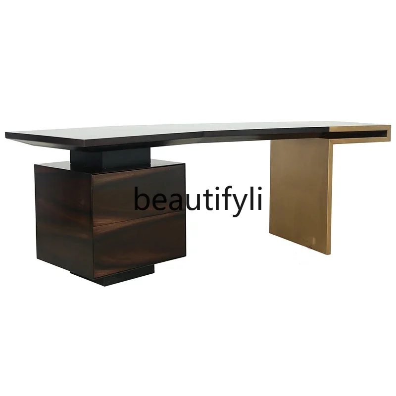 

Light luxury style special-shaped desk office writing desk home writing desk