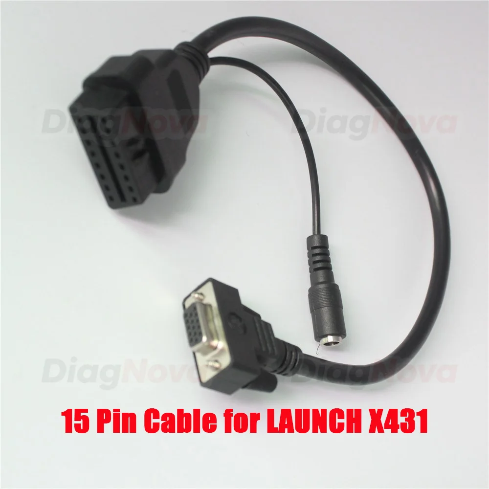 3 Rows 15pin Female OBD Adapter Plug and Play Diagnostic Cable Stable Connection for Launch X431
