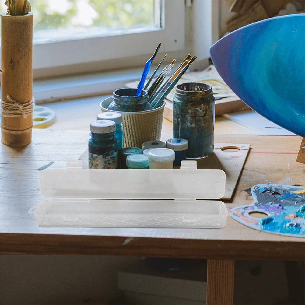 

3Pcs Watercolor Pen Storage Box Transparent Art Tool Organizer Case for Brushes Pencils Portable Lightweight Design for Travel