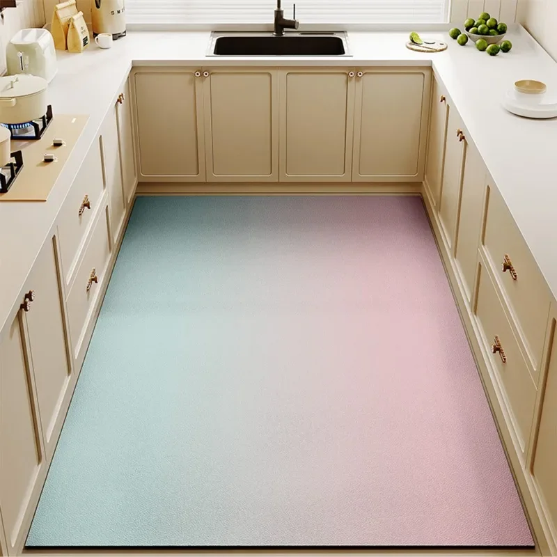 Large Non-Slip PVC Floor Mat, Waterproof Carpet, Oil-proof Foot Mats, Monochromatic Area Rugs, Home Decoration