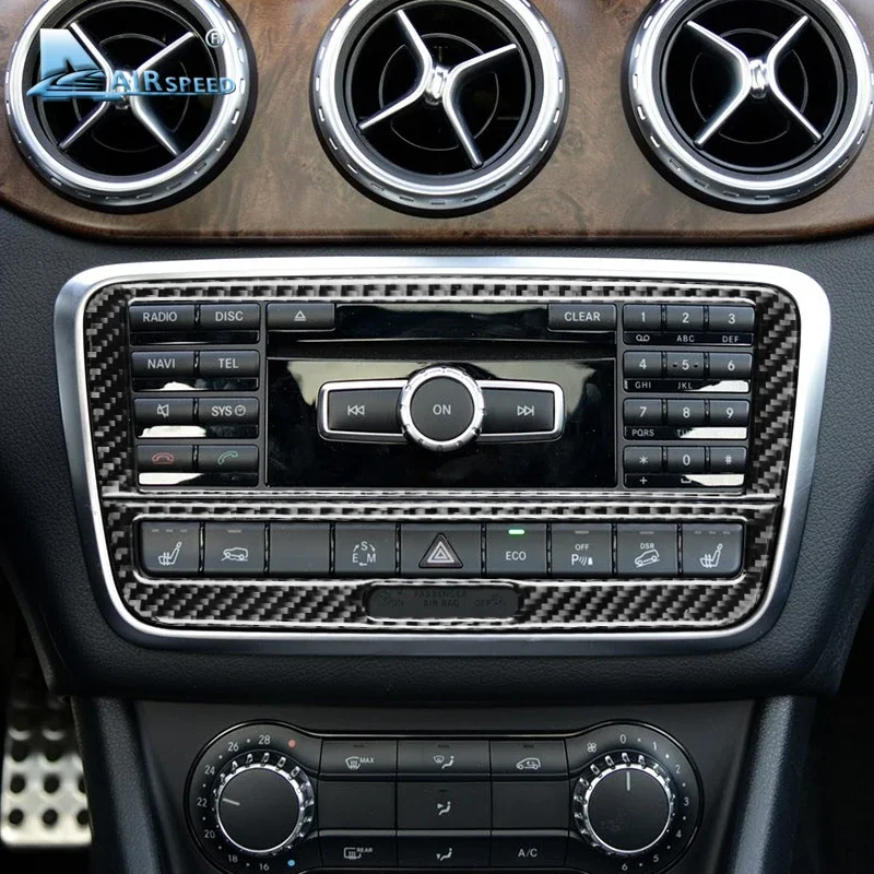 

Real Carbon Fiber CD Air Conditioning Control Panel Cover Trim for Mercedes Benz A B Class W176 W246 CLA C117 GLA X156 2013-2018
