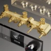 Chrom-Wandmontage-Decke, thermostatisches Regenduschsystem, LED-Anzeige, 3 Sprühmodi, Messing, Verbrühschutz, einfach zu installierende Dusche 5