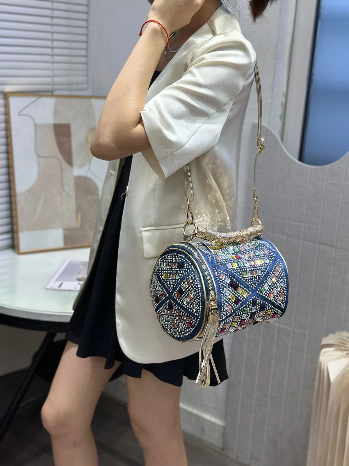 

Новая джинсовая сумка из потертого денима для женщин, милая синяя джинсовая сумка-мессенджер, джинсовые кошельки и сумки