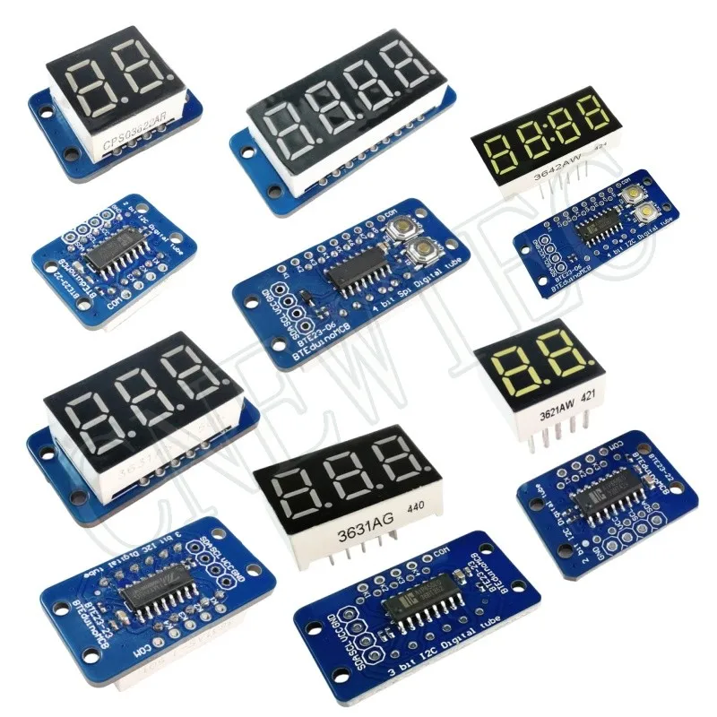 TM1650/AiP650EO 2/3/4Bit Digital Tube Display Module 0.36 Inch with Time Point 2 Button Voltage 3.3-5V