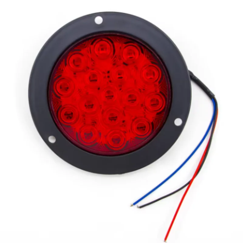 ISURE MARINE 16 LED 4 "مستدير الذيل ضوء دوران إشارة الفرامل وقف عكس ضوء مقطورة شاحنة ضوء 12 فولت 24 فولت