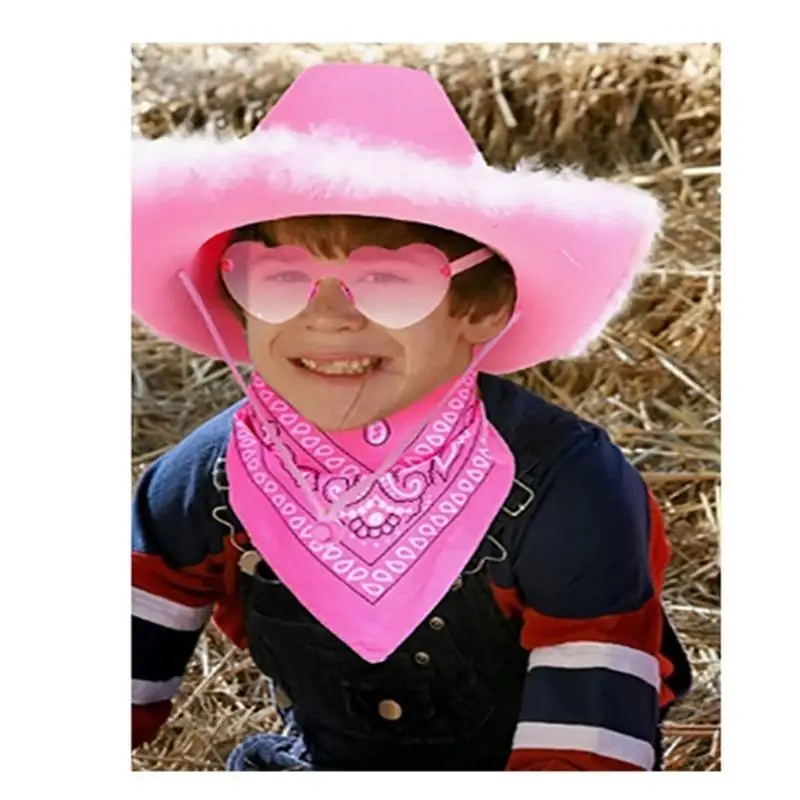 652F Bachelorette Party Cowgirl Cap Fashion Furry Hat نظارة شمسية ملحق العروس #2