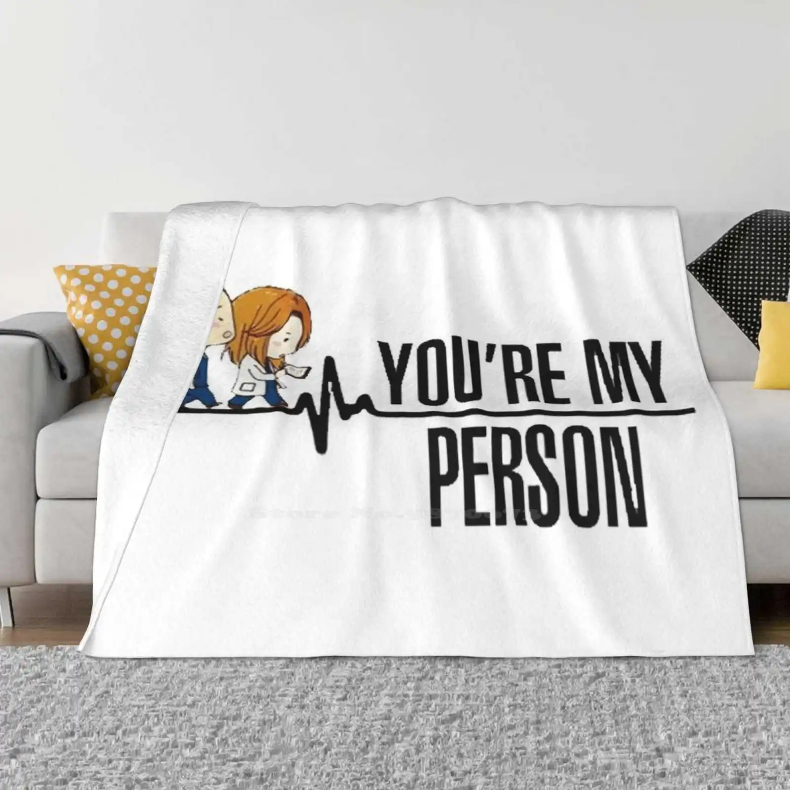 You'Re My Person Blanket Soft Warm Travel Portable Blanket Greys Anatomy Christina Meredith Ferry Doctors Surgeons