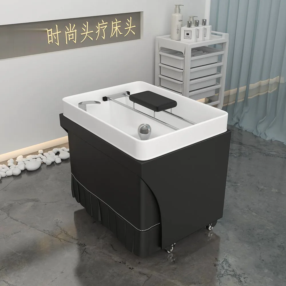 HYS Mobile Shampoo Basin Beauty Salon Sheet Single Shampoo Basin Water Circulation Hairdressing Basin Supporting
