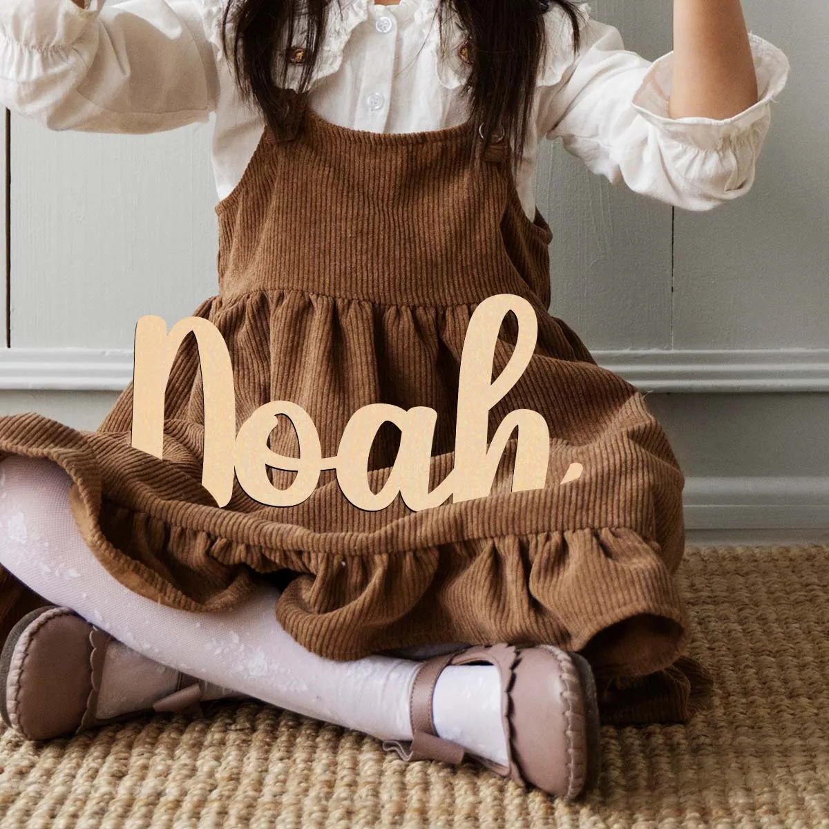 1pc Creative noah example Custom Letter Wooden Plaque Wood Material Laser-Cut Sign Unfinished Wood for Painting or Glittering