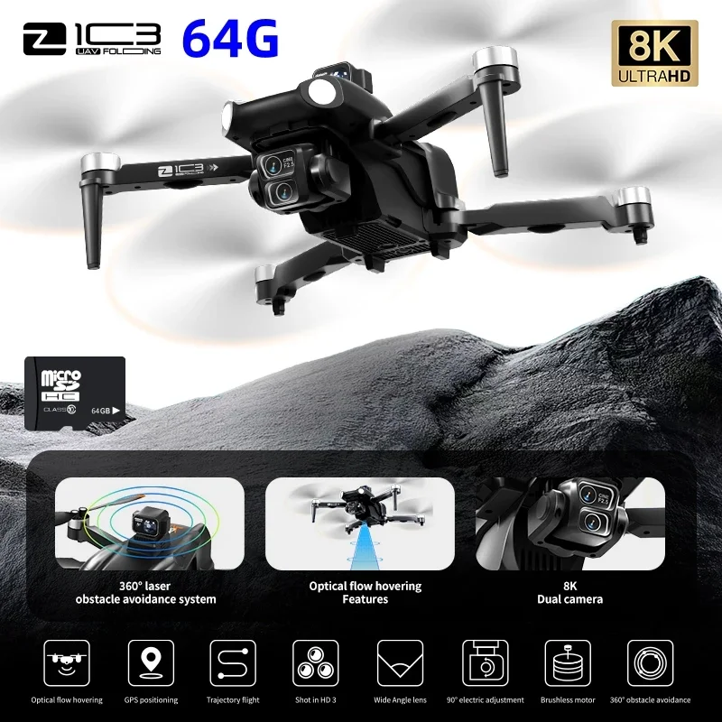

Drone 8K Professional GPS HD Camera Drones 5G WIFI FPV Video 4k UAV 5.9 inch large screen remote control RC Dron PRO MAX