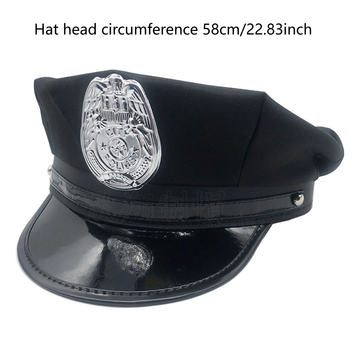 2pcs High-Quality Police Style Dressing Hats, Available in Navy Blue and Black, for Summer Events and Holiday Celebrations
