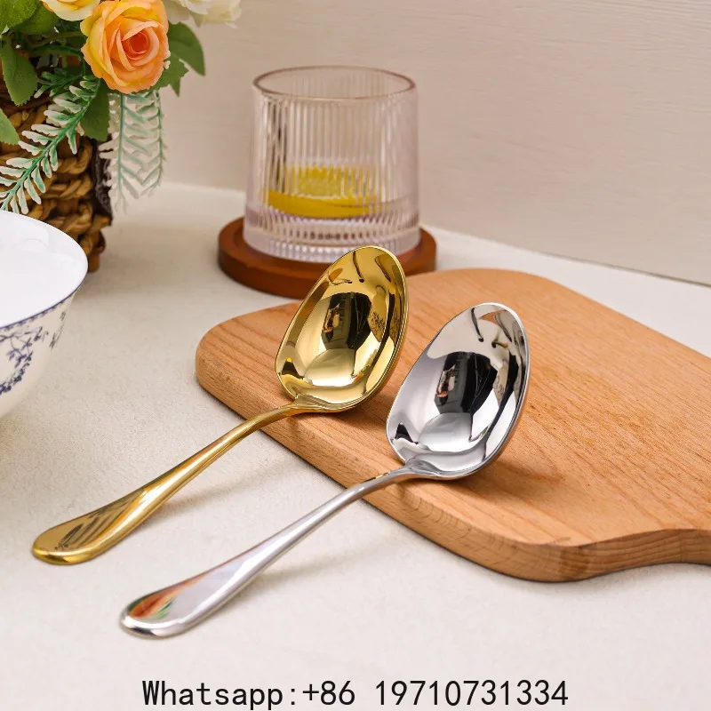 Food Grade 1810 Stainless Steel Deepened Spoon Light Luxury Household