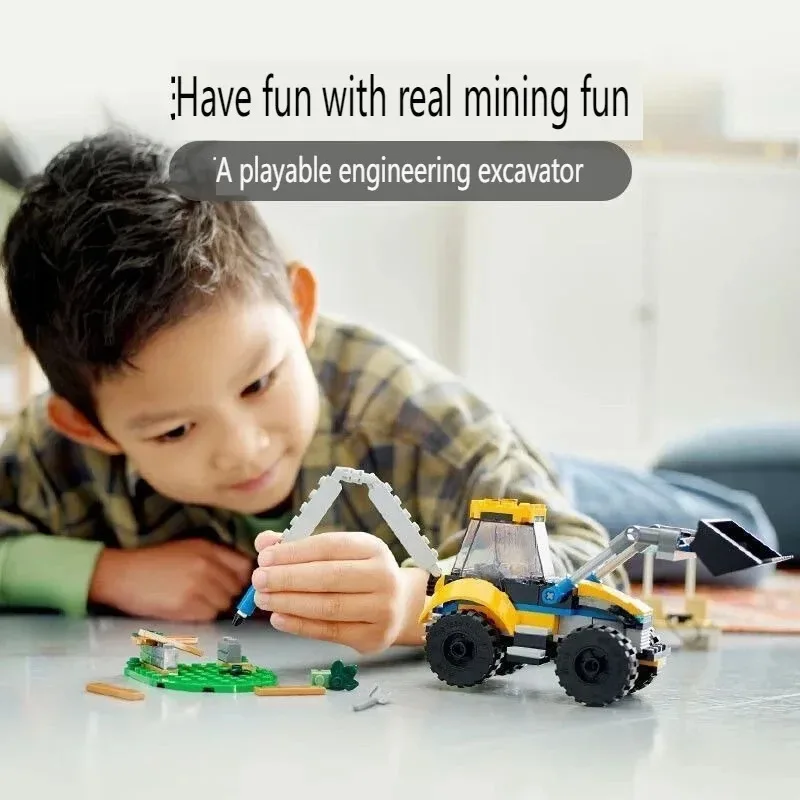 

Suitable for City series City engineering construction excavator building block toy boys and children assembling Christmas gifts