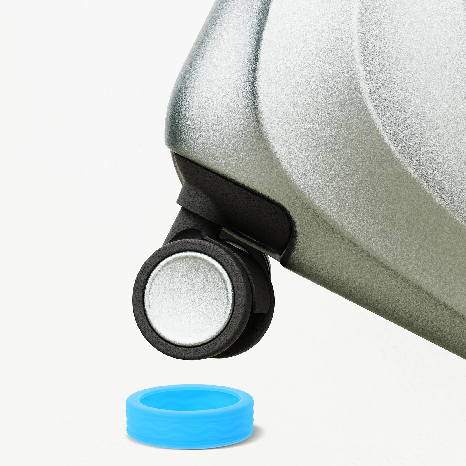 Fundas protectoras de silicona para rueda de equipaje, absorción de impacto, reducción de ruido, reemplazo de protección de rueda de maleta de viaje suave, 8 Uds.