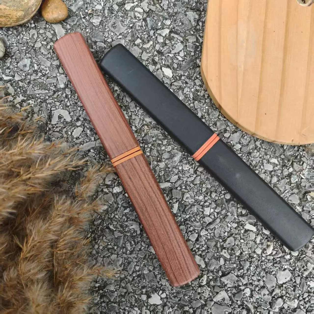 Dragon Phoenix Twin Blades Folding Knife, Double-Edged Fruit Peeler, Multifunction Portable Outdoor Camping Kitchen Utility Knif