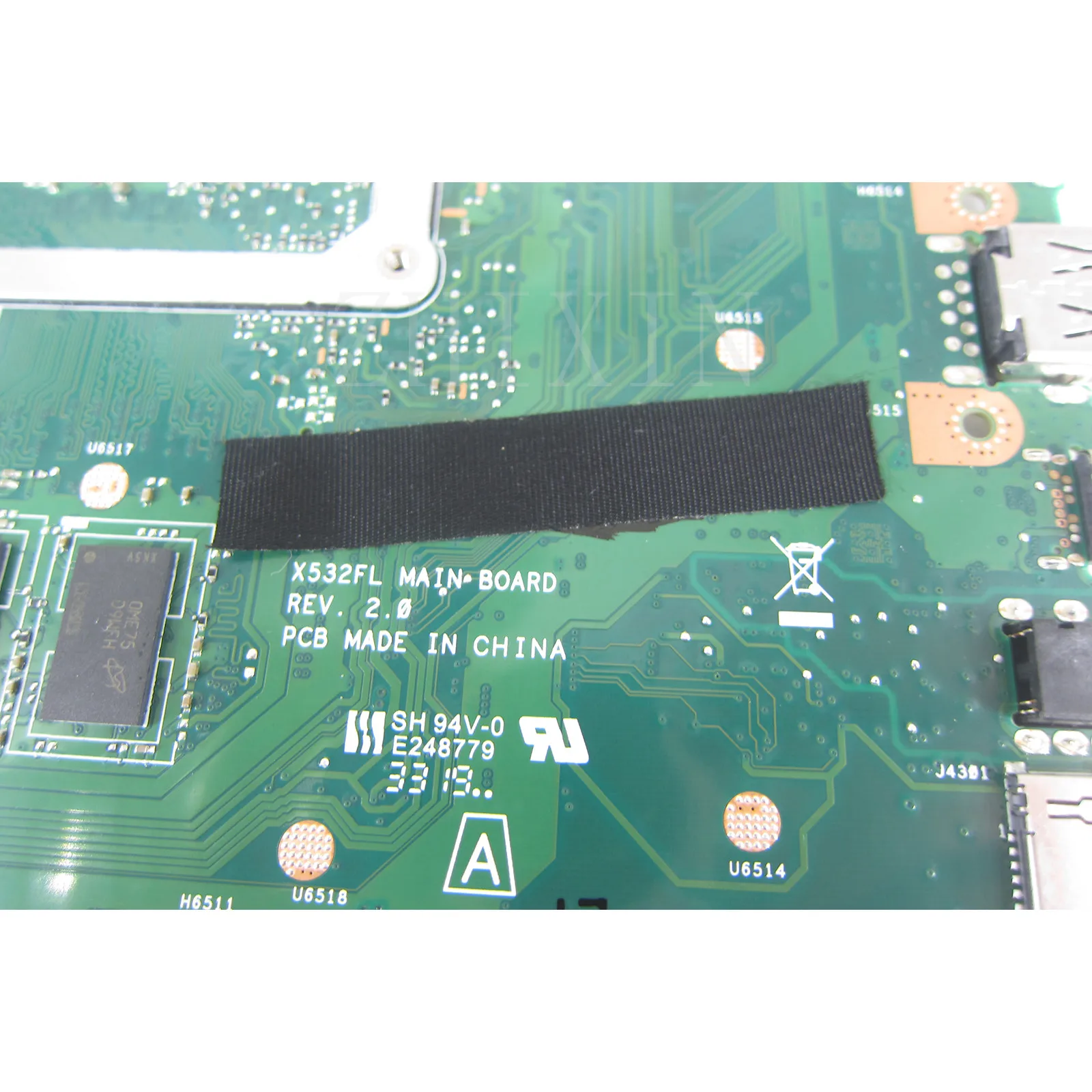 Płyta główna YOURUI do laptopa ASUS VivoBook S15 S532 X531FA S532FL X532FA X532FLC z procesorem I5 I7-8 generacji, 4GB/8GB RAM, płyta główna X532FL