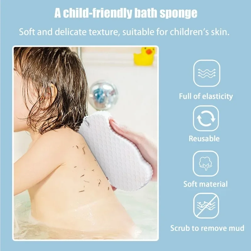 Esponja mágica 3D para baño de niños, cepillo de limpieza Exfoliante para exfoliar la piel muerta, 1 unidad