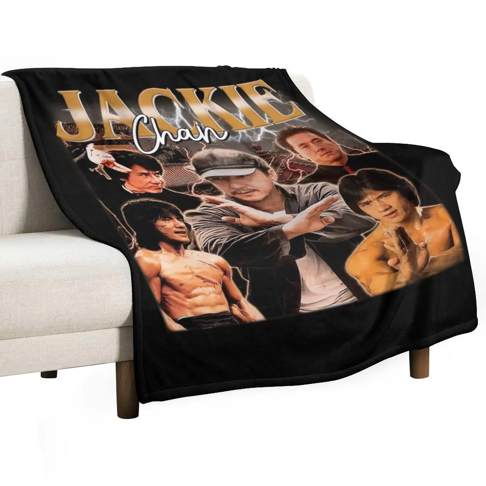 Jackie Kungfu Martial Arts Throw Blanket Vintage Luxury Thicken For Sofa Thin Thermals For Travel Blankets