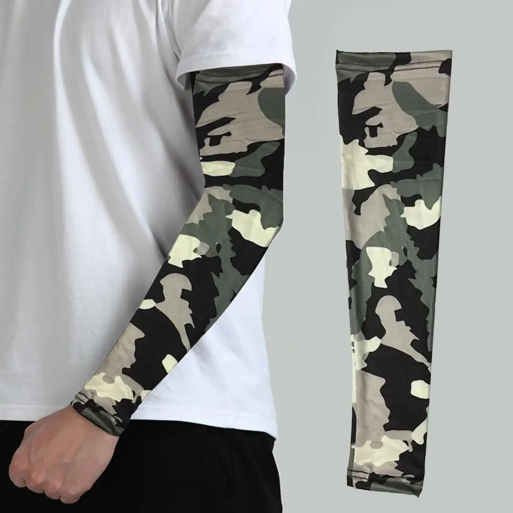 1Pc camouflage Arm Sleeve Quick Dry UV Outdoor Sports Running Arm Sleeve Skin Protective Cycling Sleeves