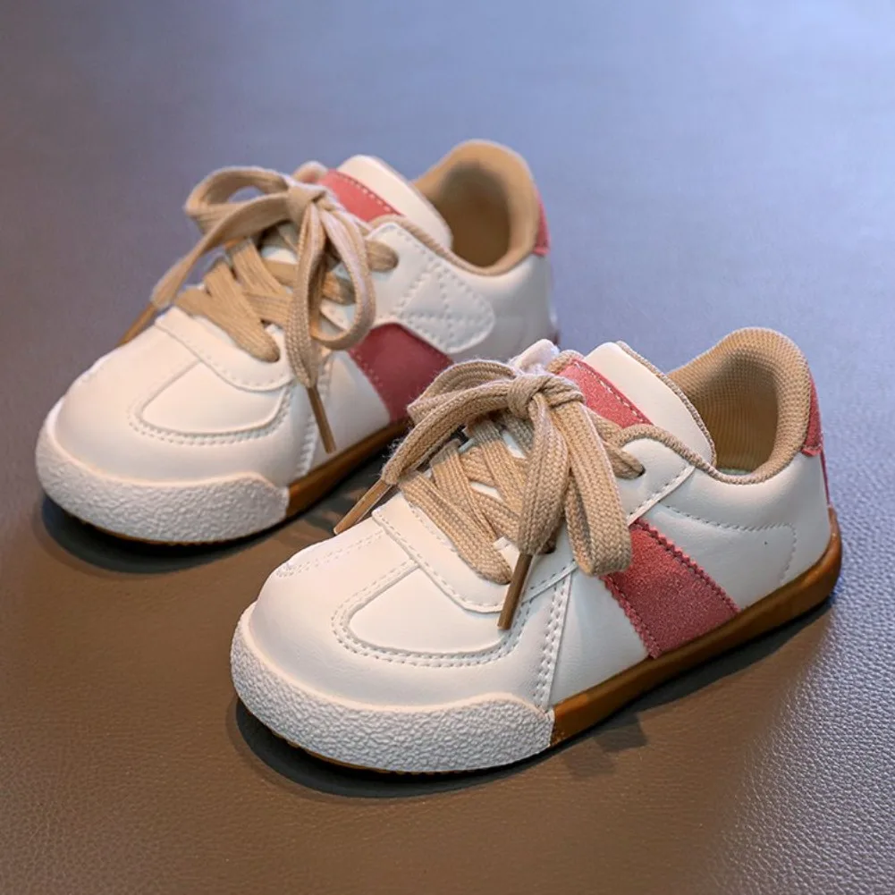 Children Casual Shoes Girls Boys Retro Sneaker White Khaki Toddler Footwear Soft Soled Non Slip Comfortable Sports Shoe Sneakers
