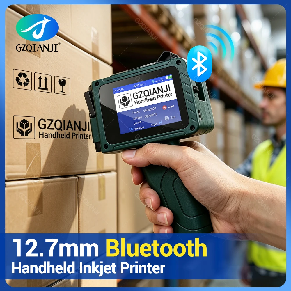 Commercial Printing Logo - Bluetooth 12.7mm Mini Inkjet Printer with