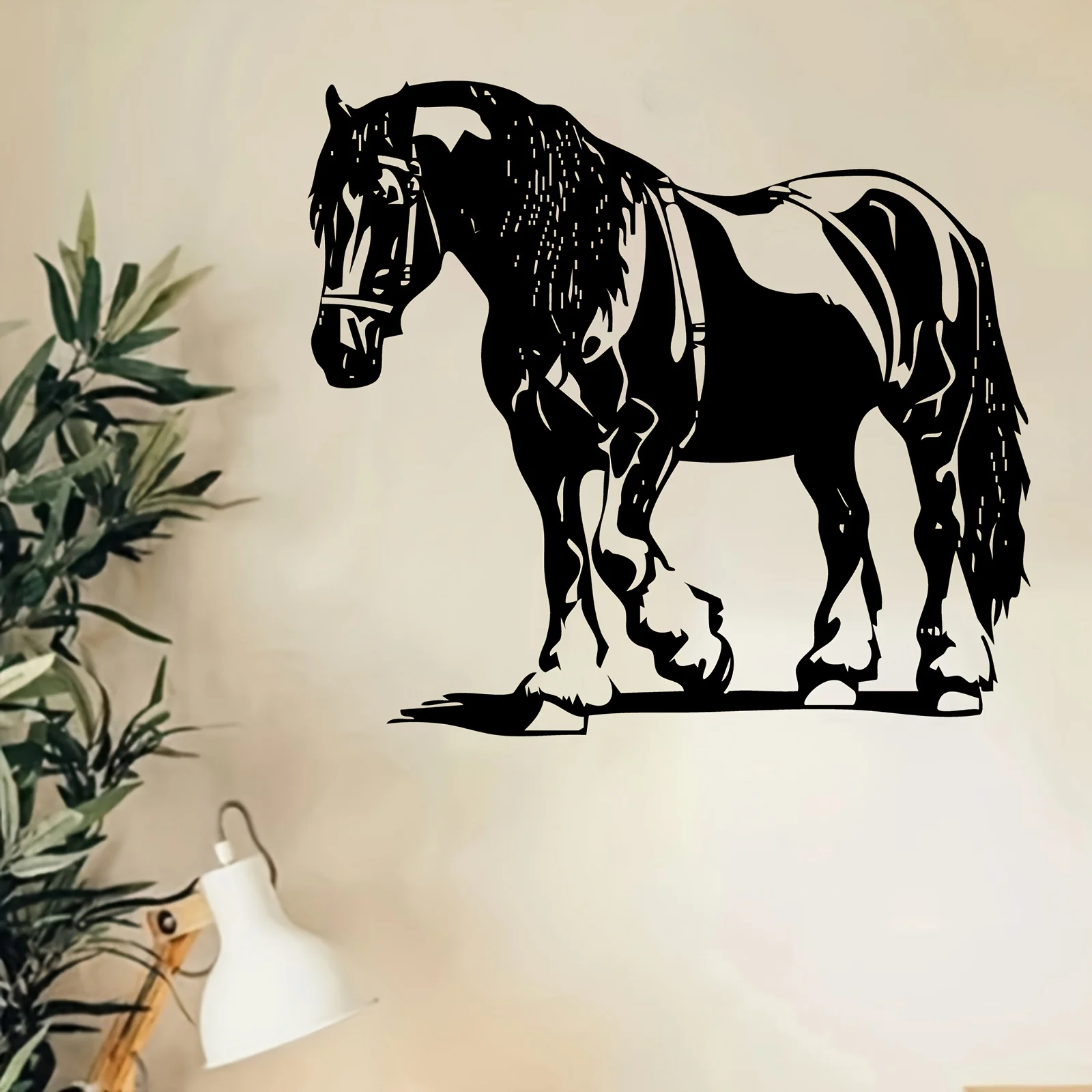 Galloping Horse Metal Wall Art, Elegant Running Gallop Horse Iron Silhouette Mural, Decorative Animal‑Themed Wall Sculpture