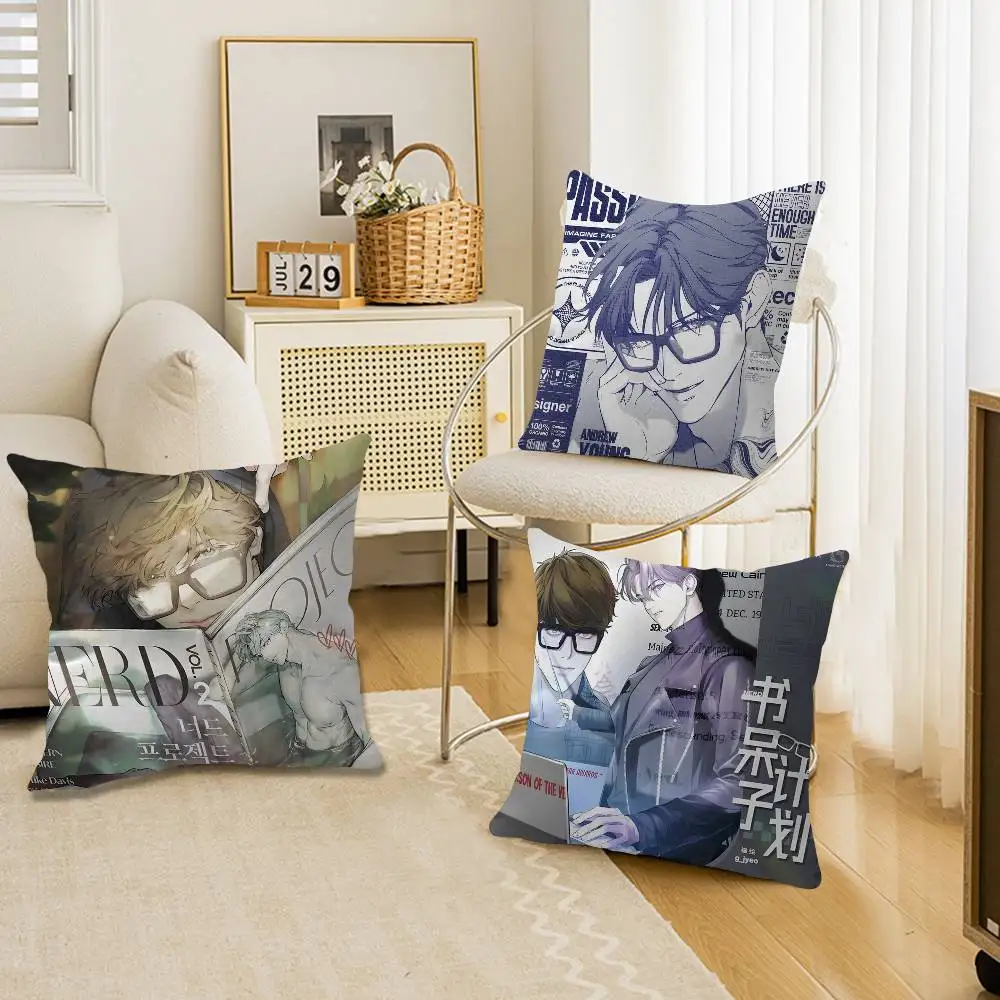 Nerd Project Bl Anime Pillow Anime Pillow Sofa Bed Head Pillow Cover Cushion Cover 45x45 cm Fashion