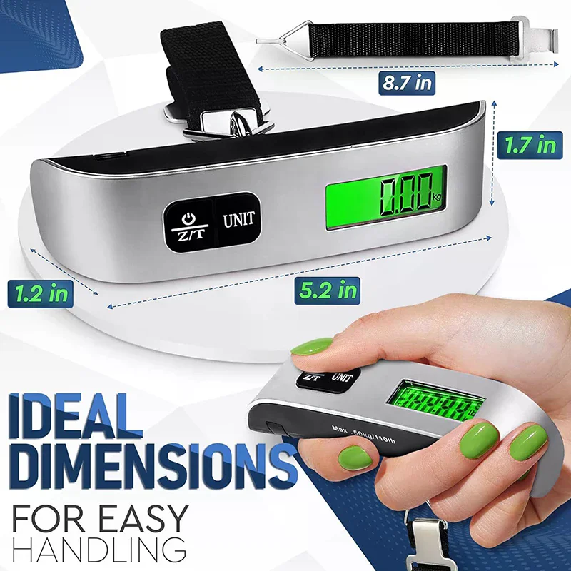 Gold Star 50KG/110LB Luggage Weighing Scale Electronic Digital Scale Travel Portable Hanging Scales 1PC