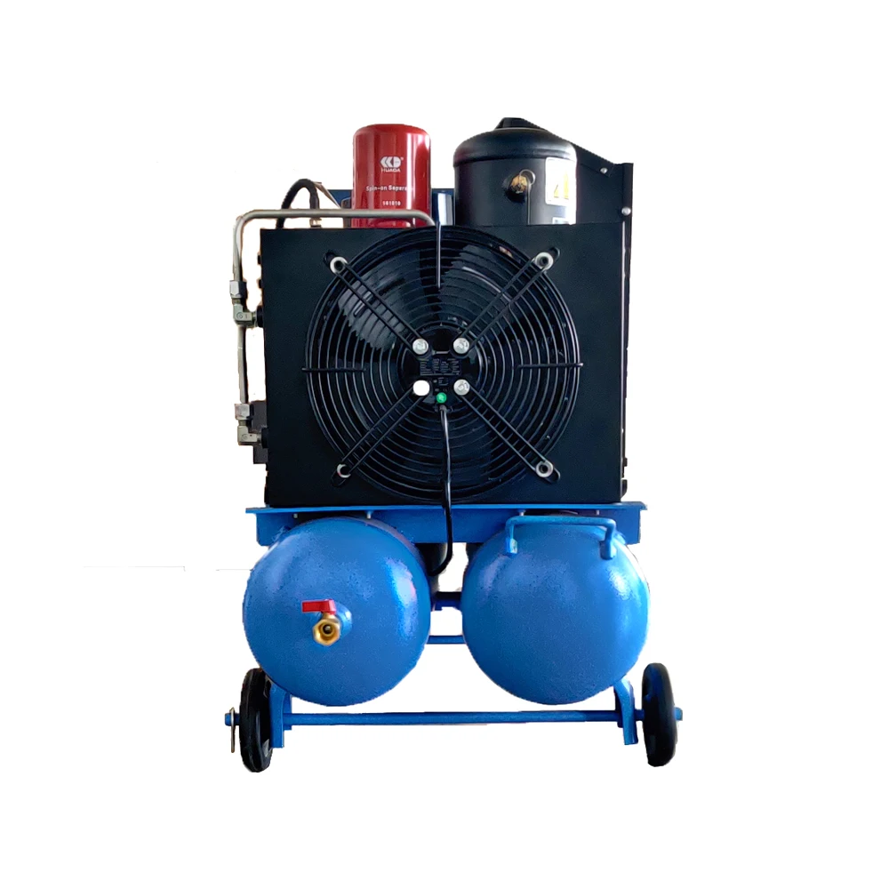 4KW 5HP Silent Mobile Air-Compressor Small Screw Air Compressor for Car Repair,painting,woodworking,tire Inflation