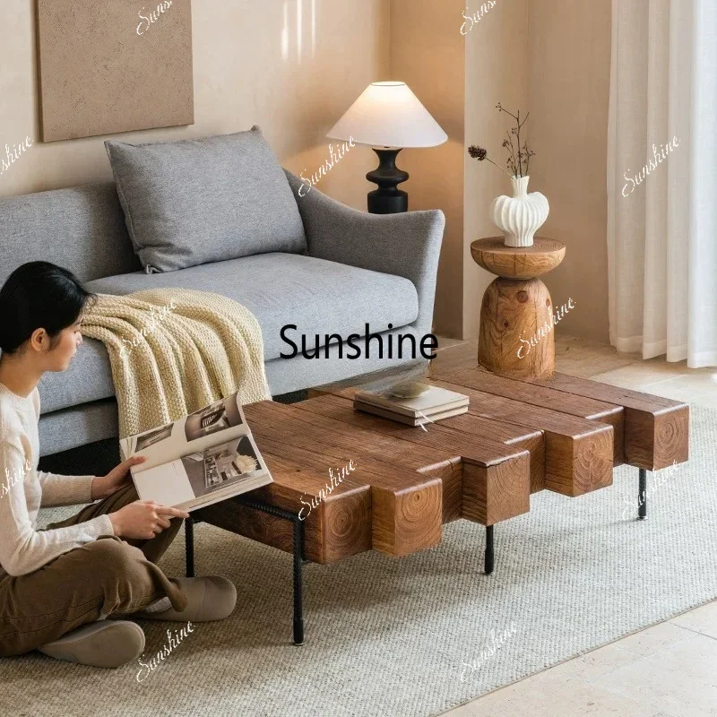 Retro solid wood coffee table B & B hotel guest tea tableT*