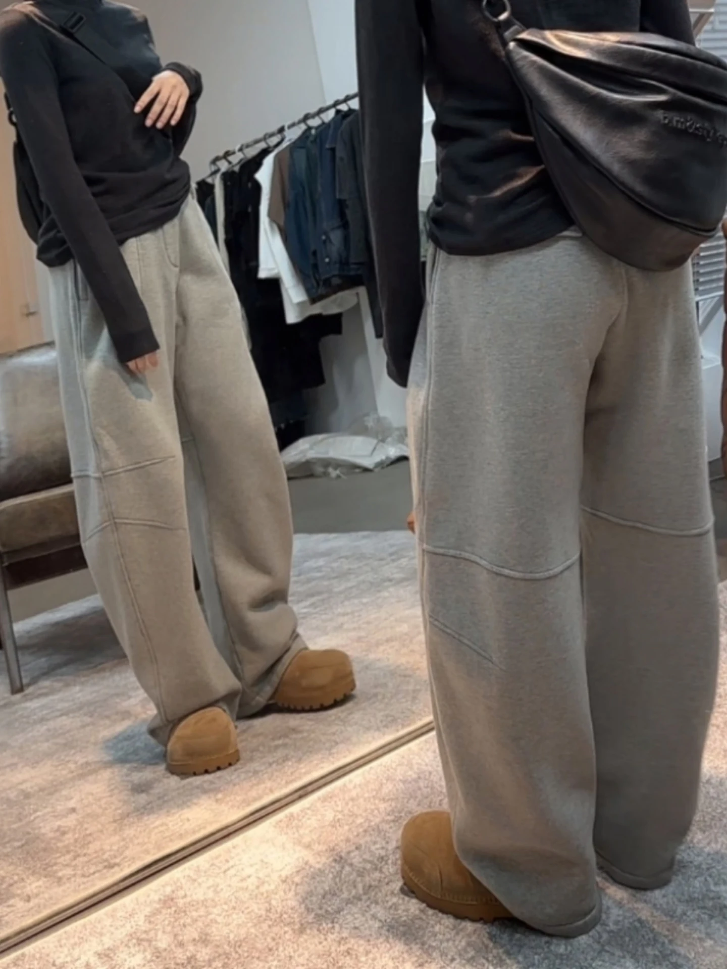 

Мужские брюки в американском ретро-стиле, осенне-зимние, с эффектом утяжки, широкие штанины, на подкладке, свободного кроя, прямые, спортивные...